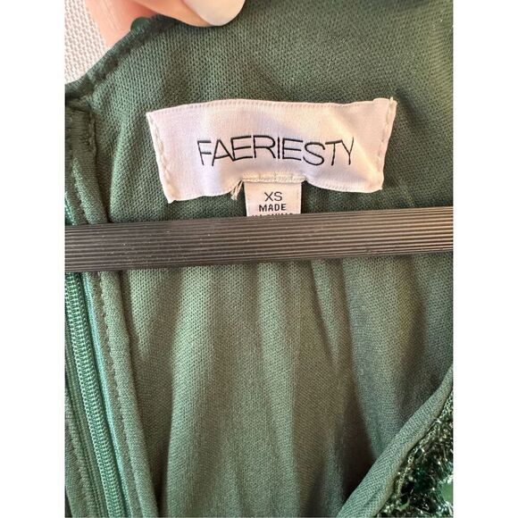 Faeriesty Green Sequin Mermaid Dress with Side Slit Size XSmall - Picture 4 of 13